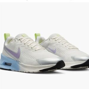 Nike Women's Cream and Purple Sneakers with Blue Sole Sz. 9.5